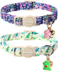 Lionet Paws 2pcs Pack Cotton Cat Collars, Breakaway Buckle by lionetpaws