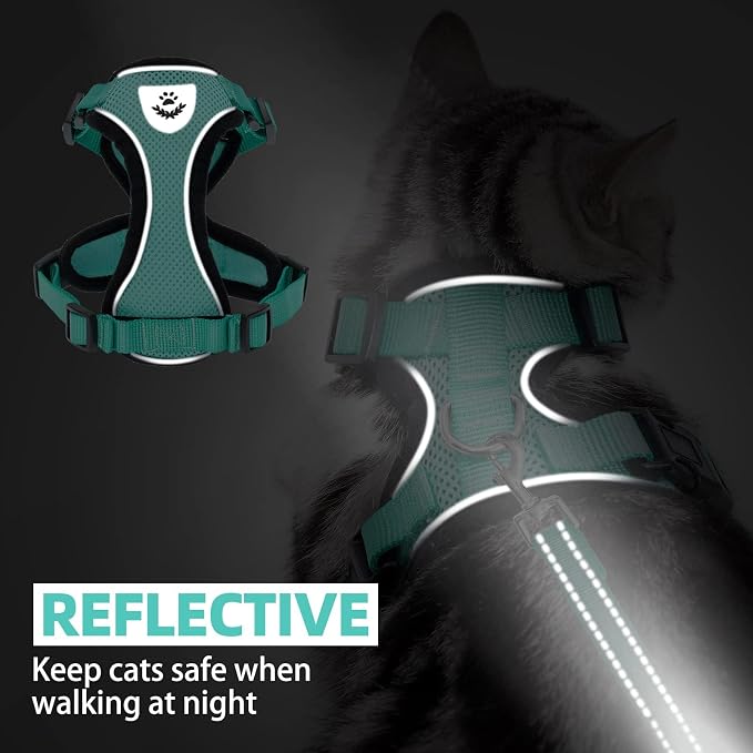 PUPTECK Cat Harness and Leash Set Escape Proof Reflective Cat Walking Harness - Image 6