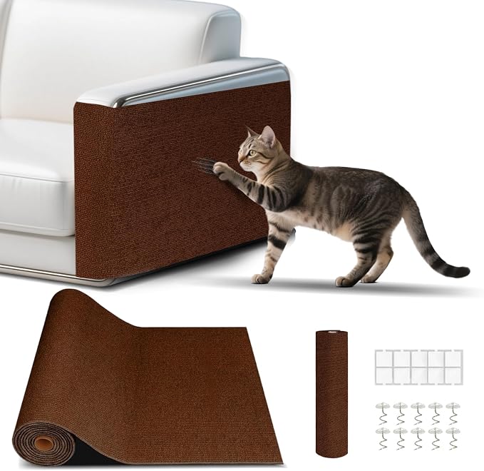 Cat Scratch Mat, Self-Adhesive Trimmable cat Scratch Furniture Protector by Unknown