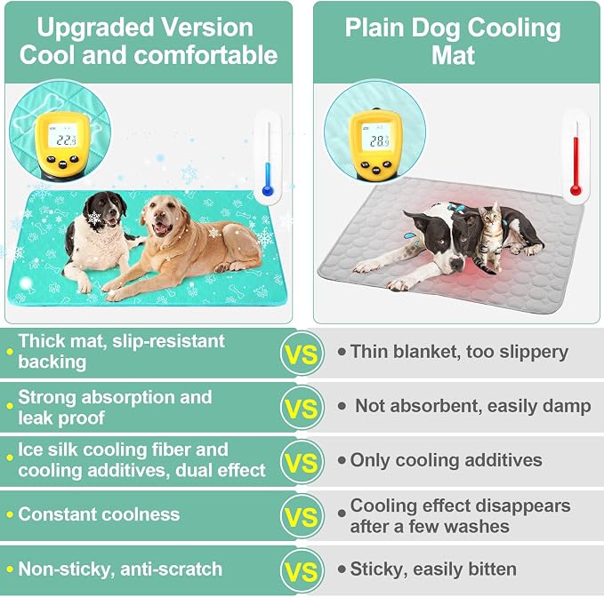 BEAUTYZOO Upgraded Dog Self Cooling Mat Ice Silk Chill Pads - Image 5