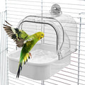 Tfwadmx Bird Cage Bath Hanging Parrot Bath Tub Water Shower Food Feeder Holder by Tfwadmx