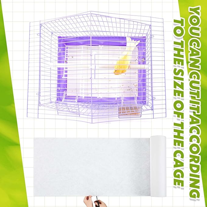 100 ft x 11 Inch Bird Cage Liner Disposable Cages Cushion Pad Mat Precut - Image 5