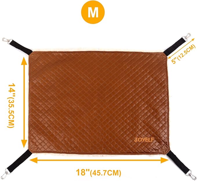 JOYELF Cat Hammock Bed, Medium Reversible Pet Cage Hammock Hanging Soft cat Bed - Image 2