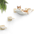 FUKUMARU Cat Wall Hammock with Two Steps Set, Modern Cat Climbing Shelves by FUKUMARU