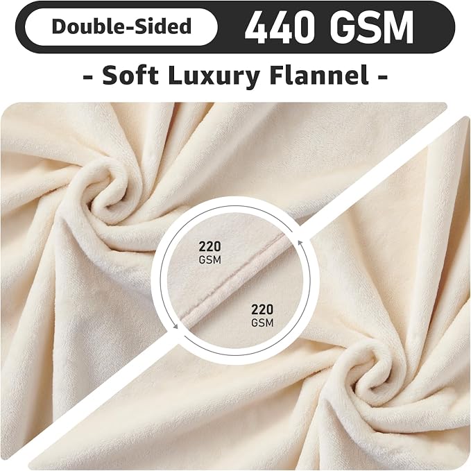 LOOBANI Waterproof Blanket for Bed: Reversible Soft Flannel Twin Bed Blanket - Image 4