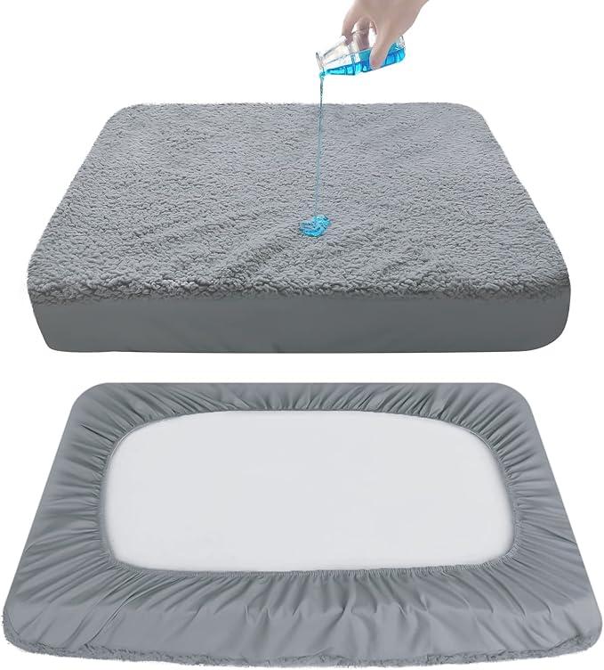 Moonsea Dog Bed Covers Soft Plush Replacement Washable, Waterproof Dog Bed - Image 4