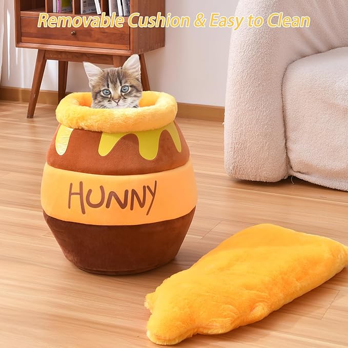 Honey Pot Cat Cave Bed, Soft and Thick Rebound Sponge Pet Nest - Image 5