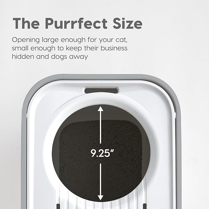 IRIS USA Cat Litter Box, Large Cat Box Enclosure, Top Entry - Image 4