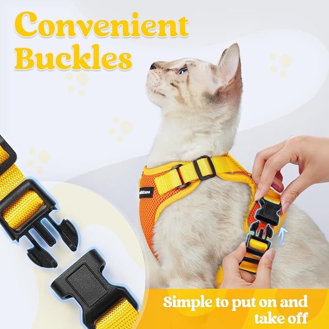rabbitgoo Cat Harness and Leash Set, Escape Proof Soft Adjustable Vest Harnesses - Image 2