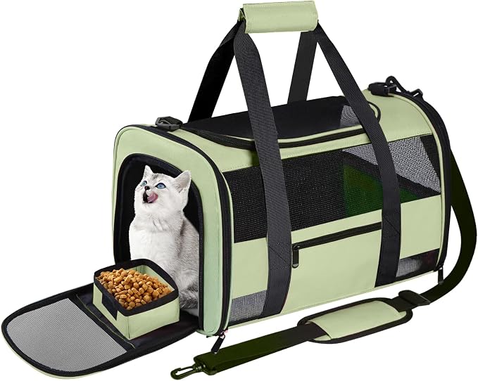 Cat Carrier Pet Dog Carriers TSA Airline Approved by CUSSIOU