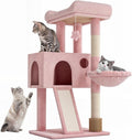 36-Inch Cat Tree for Small Cats, Cozy Condo & Scratching Board, Soft Pink Cat by Unknown