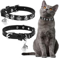 EXPAWLORER Leather Cat Collar for Girl Boy- Adjustable Pet Collar by EXPAWLORER