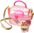 kathson Portable Hamster Cage Dwarf Hamster Carry Case Syrian Hamster Carry by kathson