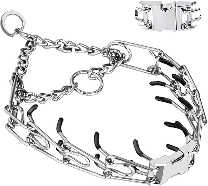 Prong Collar for Dogs, Dog Training Collar, Adjustable Size Dog Pinch No Pull by Safiman
