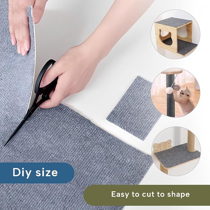 KEYIDE Self-Adhesive Cat Scratch Wall Climber, Wall Cat Scratcher Mat - Image 3