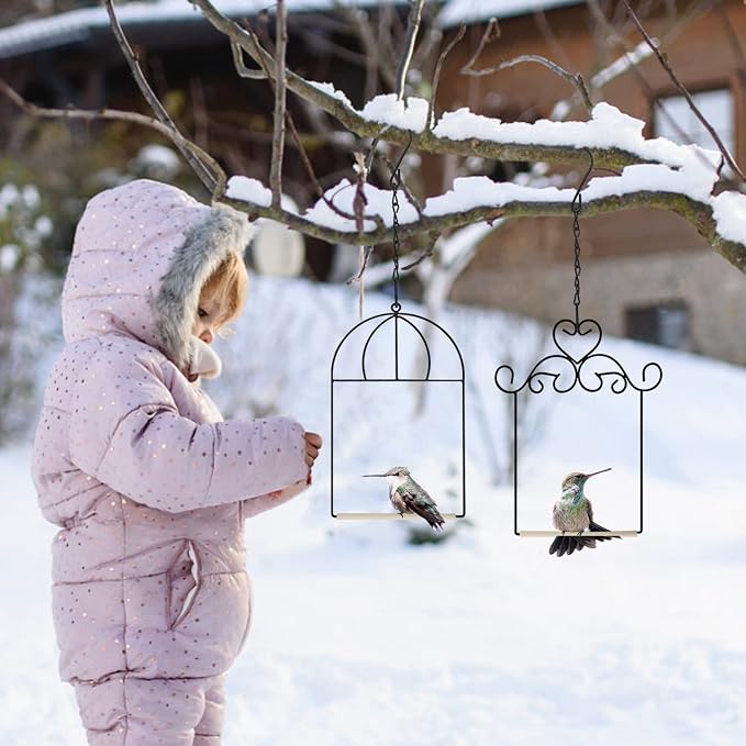 MIXXIDEA 3PK Hummingbird Perch, Hummingbird Swing - Image 6