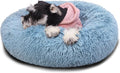 Calming Donut Dogs Beds for Small Dogs Washable, 19inch Fluffy Round Puppy Bed by nononfish