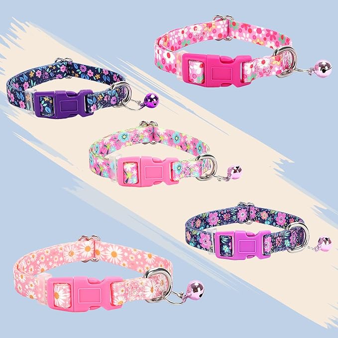 Small Dog Collar with Bell，Nylon - Image 5