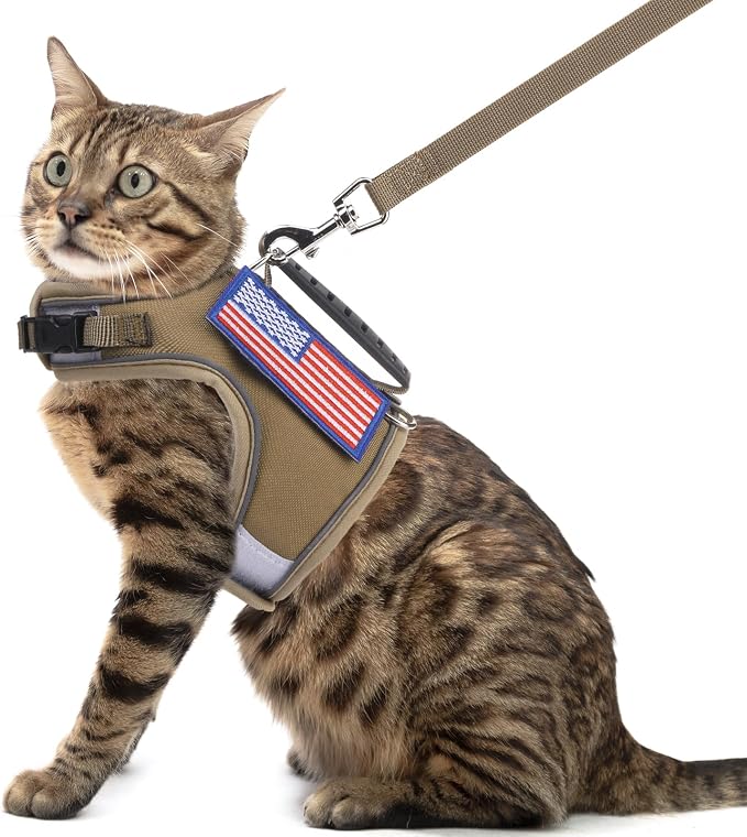 PUPTECK Soft Mesh Cat Vest Harness and Leash Set Puppy Padded Pet Harnesses by PUPTECK
