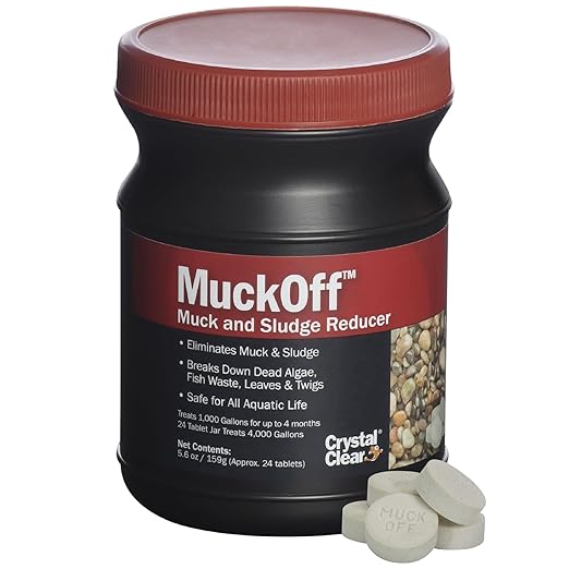 CrystalClear MuckOff, Natural Pond Muck Treatment, Water Garden, Fountain & by CrystalClear