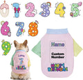 Custom Dog Birthday Shirt, Personalized Pet Apparel Print by Unknown
