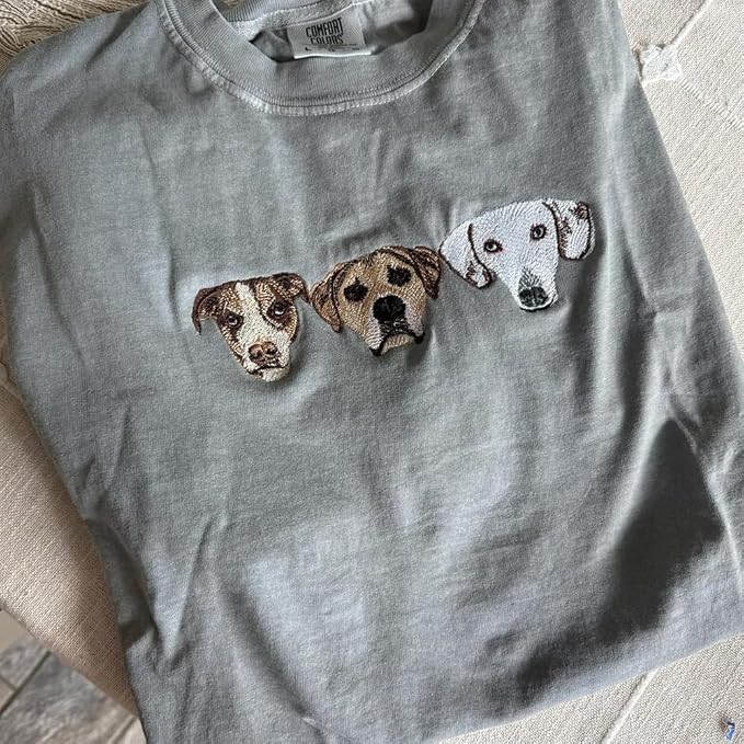Custom Pet Embroidered Sweatshirt, Custom Dog Face Embroidered Sweatshirt - Image 6