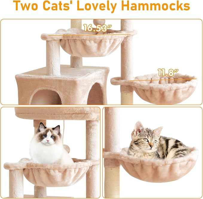 KIYUMI Cat Tree Cat Tower Condo - Image 4