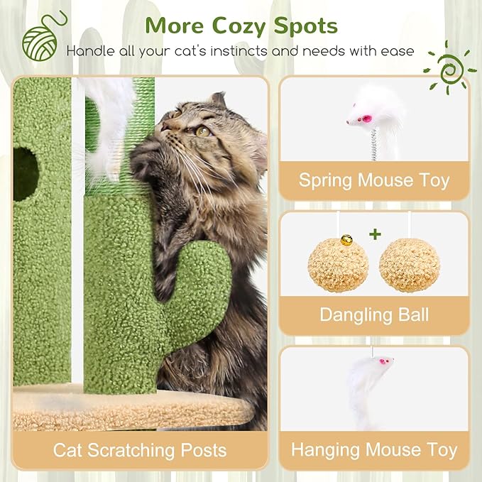 Globlazer Cactus Cat Tree Tower - Image 5