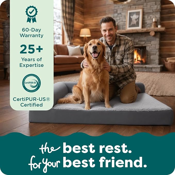 Furhaven Orthopedic Dog Bed for Large Dogs w/ Removable Bolsters & Washable - Image 9