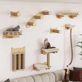 BYBYME Cat Climbing Wall Set Made of Natural Wood, Kitten Platform, 100CM Sisal by BYBYME
