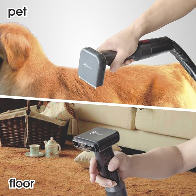 Pet Vacuum Grooming Brush Hair Comb Shedding Deshedding Attachment Tool - Image 2