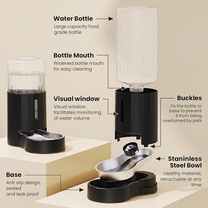 CZPET Dog Water Bowl Dispenser, 8L Automatic Dog and Cat Water Dispenser - Image 6