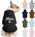Personalized Dog Hoodie, Custom Embroidered Name Pet Hoodie, Warm Winter Outfit by Unknown