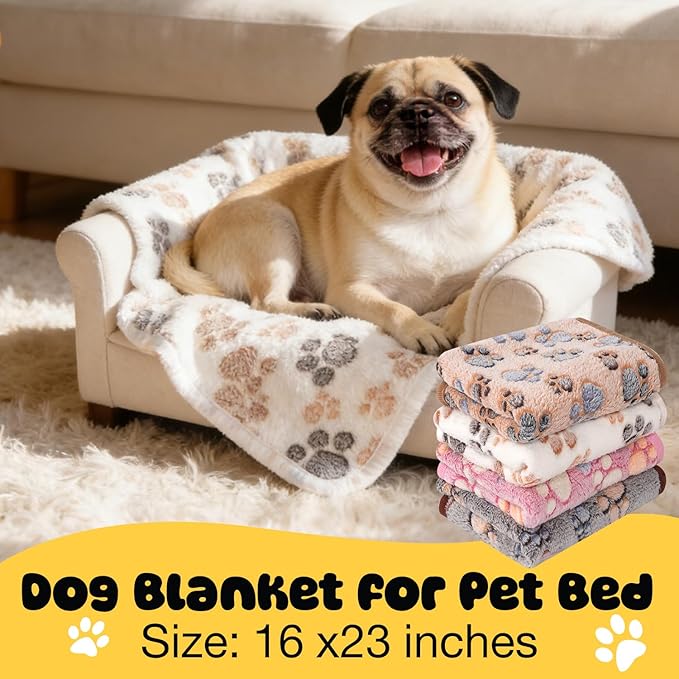 4 Pack Premium Soft Pet Blankets Washable - Image 6