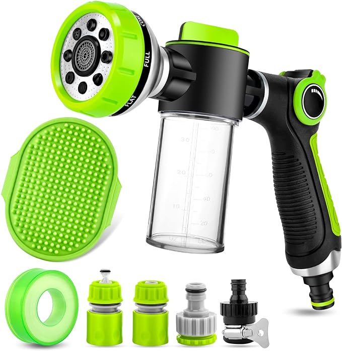 Dog Washing Hose Attachment, 8-in-1 Sprayer Mode Garden Hose Nozzle by YCCOKJJ