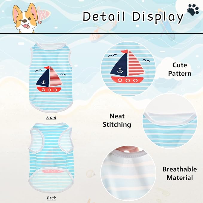 4Pcs Dog & Cat Shirts - Image 4