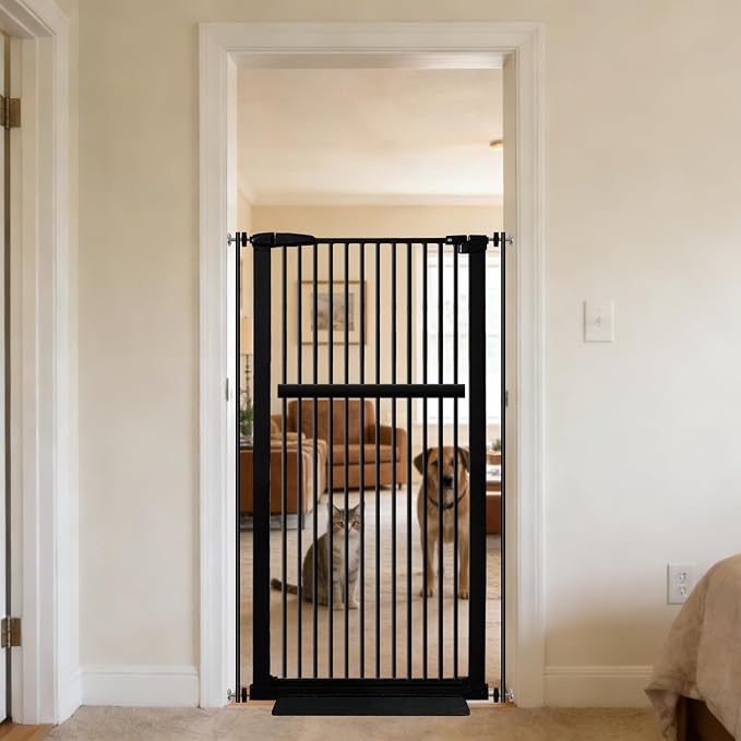 Lumizone Extra Tall Pet Gate 55.12" High Pressure Mounted 30.12"-34.05" Extra by Lumizone