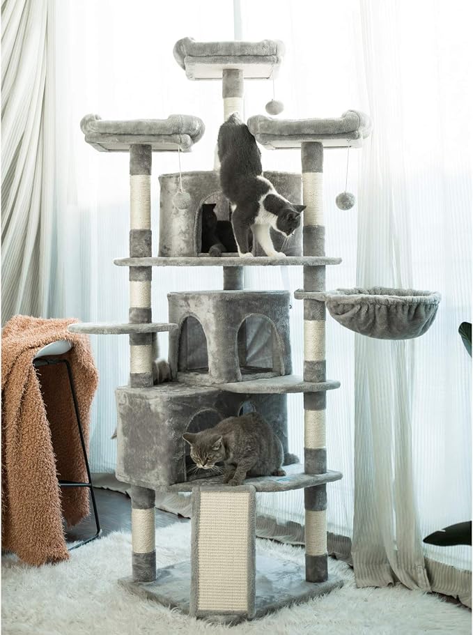 Hey-brother XL Size Cat Tree, 73.4 inch Cat Tower - Image 3