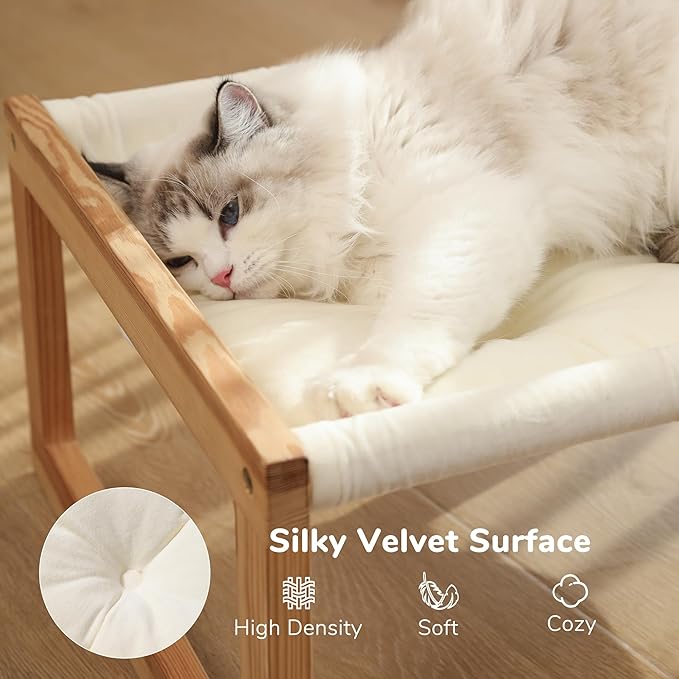 FUKUMARU Cat Bed Hammock, Cozy Velvet Cat Couch - Image 2