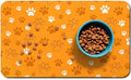 Dog Food Mat, Absorbent Water Bowl Mats Cat Pet Feeding Placemats Orange 12 * by Zoeeya