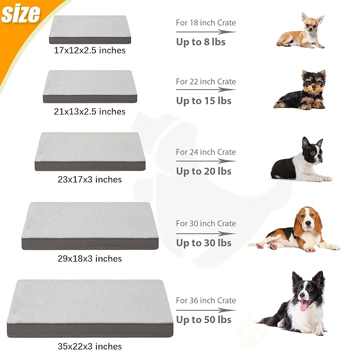 KSIIA Orthopedic Dog Bed, Egg Crate Foam Pet Mat - Image 6