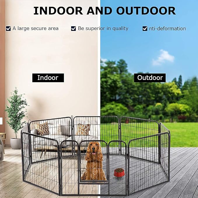 BestPet | Dog Playpen | 32 Inch, 8 Panels | Heavy Duty Metal Pet Exercise Pen | - Image 6