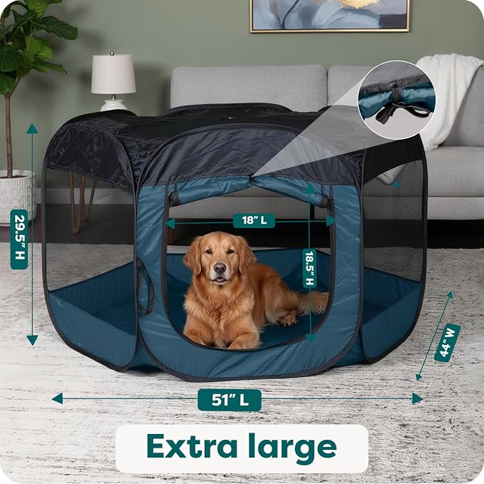 FurHaven Portable Pet Playpen for Dogs & Cats, Extra Large Indoor Kitten Playpen - Image 3