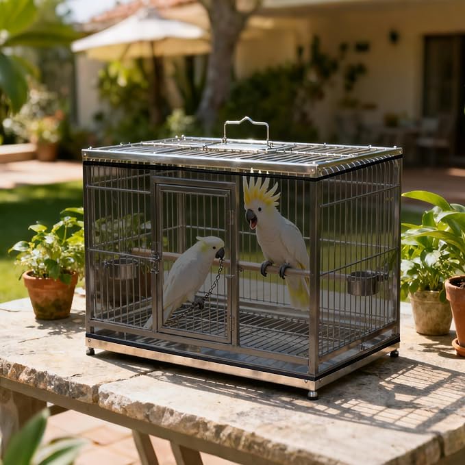 Fengek 2 Pcs Adjustable Bird Cage Cover & Seed Catcher Net - Image 4