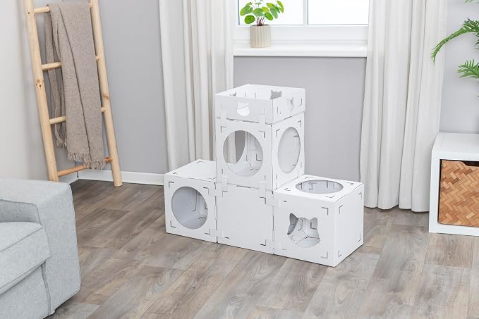Trixie Casa Cara Modular Cardboard Cat Condo, Corrugated Indoor Cat Condo & - Image 5
