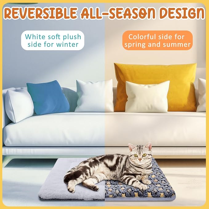 VitalCozy 2 Pack Self Warming Cat Mat Self Heating Pad Bed Reversible Machine - Image 7