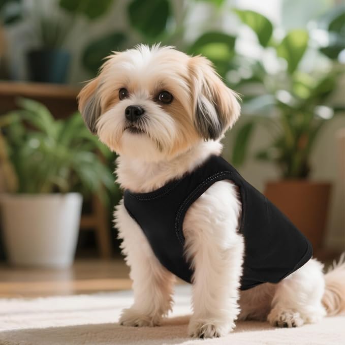 3 Pcs Cat Shirts Solid Color Dog Clothes Summer Sleeveless Stripe Pet T Shirts - Image 7