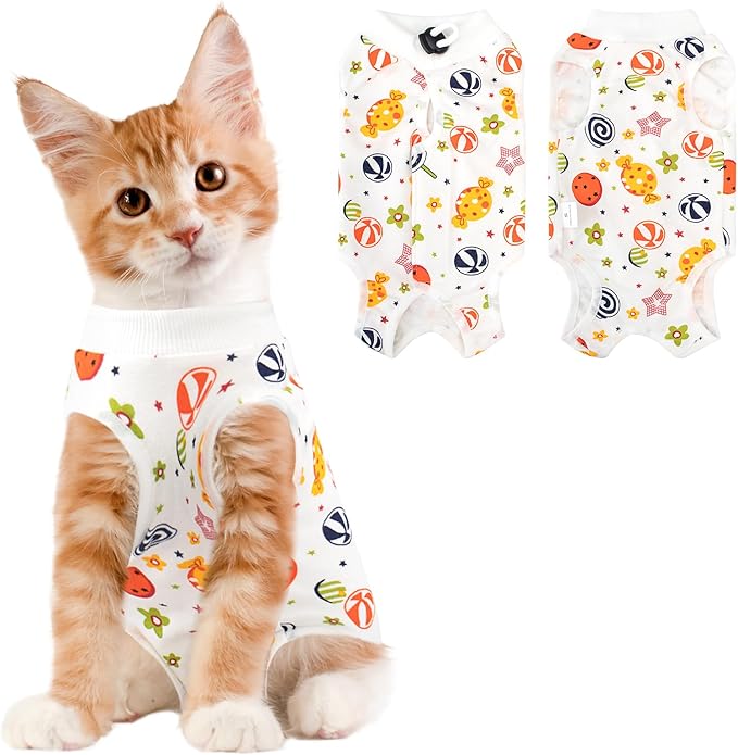 Cat Recovery Suit Female, Breathable Cat Onesie After Surgery Female by Coppthinktu