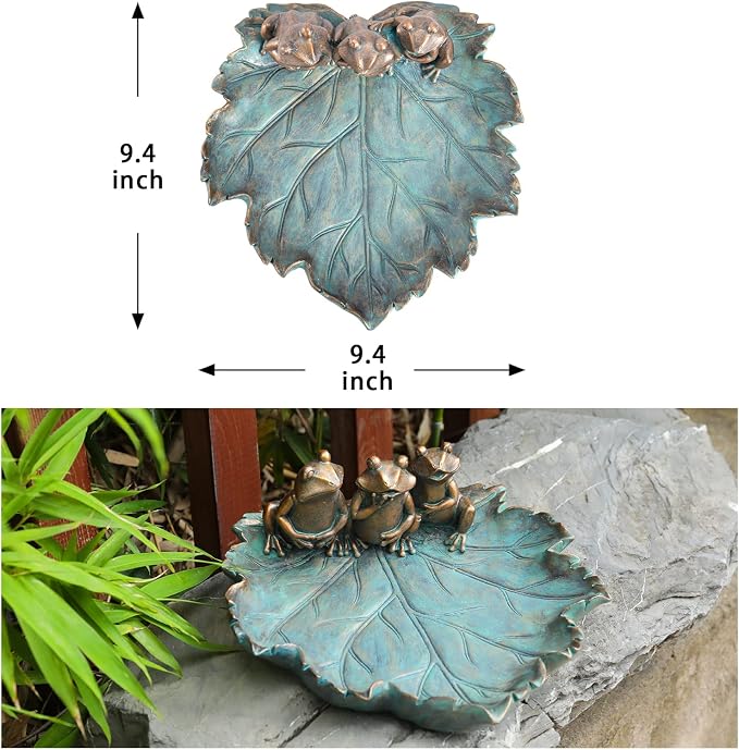 MUMTOP Bird Baths for Outdoors, Antique Outdoor Garden Bird Bath Resin Birdbath - Image 5