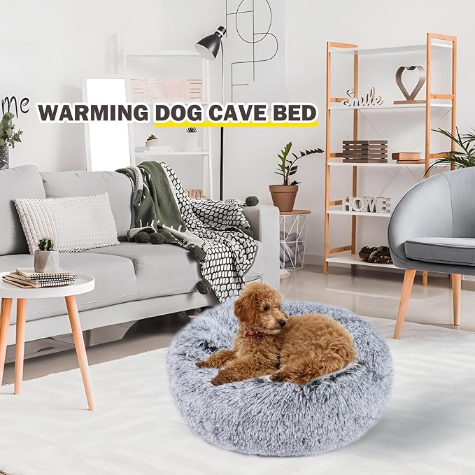 Cat Bed for Indoor Cats, Calming Cozy Cave - Image 6
